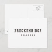 Carte Postale Breckenridge Colorado (Devant / Derrière)
