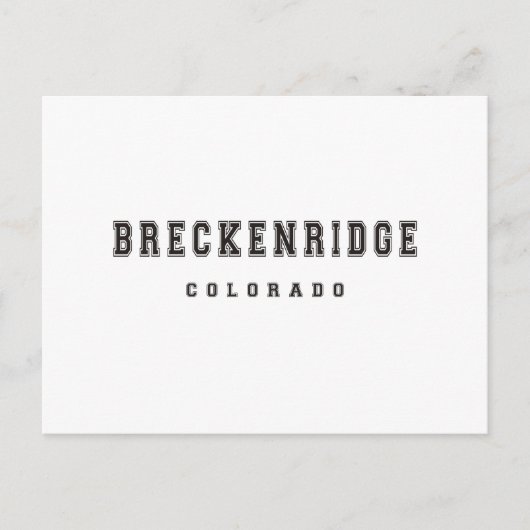 Carte Postale Breckenridge Colorado (Devant)