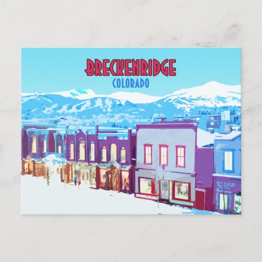 Carte Postale Breckenridge Colorado Downtown Mountains (Devant)