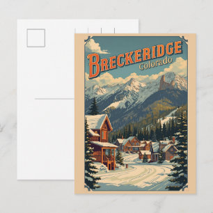Carte Postale Breckenridge colorado Montagne Rocheuse vintage