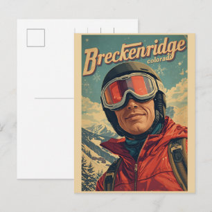 Carte Postale Breckenridge colorado Rocky Mountain de style rétr