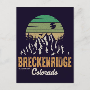 Carte Postale Breckenridge Colorado Vintage Souvenirs rétro 60s