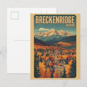 Carte Postale Breckenridge vintage colorado Montagne Rocheuse