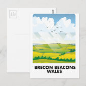 Carte Postale Brecon Beacons affiche de voyage (Devant / Derrière)