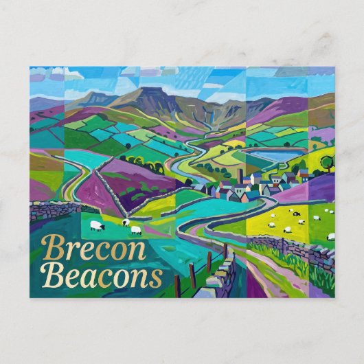 Carte Postale Brecon Beacons Pays de Galles (Devant)