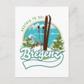 Carte Postale Bregenz austria - logo ski (Devant)