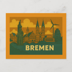 Carte Postale Brême Allemagne Ville Art