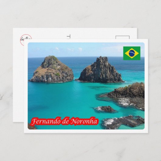 Carte Postale Brésil - Archipel Fernando de Noronha - (Devant / Derrière)