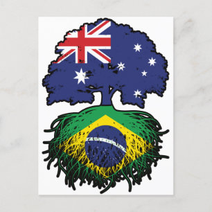 Carte Postale Brésil Brésil Australie Australie racine arbre
