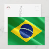Carte Postale Brésil - drapeau brésilien - (Devant / Derrière)