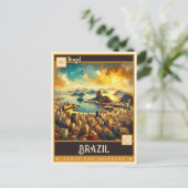 Carte Postale Brésil | Peinture Vintage (Debout devant)