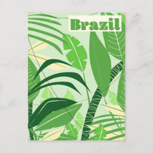 Carte Postale Brésil Rainforest Vintage style vacances imprimer