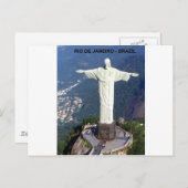 Carte Postale Brésil Rio De Janeiro christ (St.K.) (Devant / Derrière)