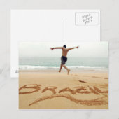 Carte Postale BRÉSIL. Un homme barechest en maillot de bain (Devant / Derrière)