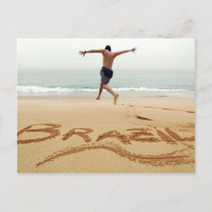 Carte Postale BRÉSIL. Un homme barechest en maillot de bain