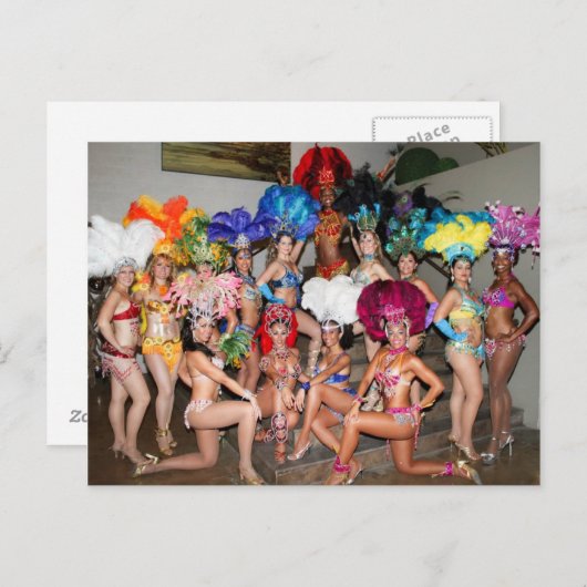 carte postale brésil vegas spectacle danseuses (Devant / Derrière)