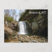 Carte Postale Brevard NC Regard Glass Falls Cascade (Devant)