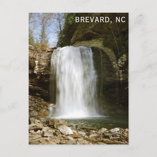 Carte Postale Brevard NC Regard Glass Falls Cascade (Devant)