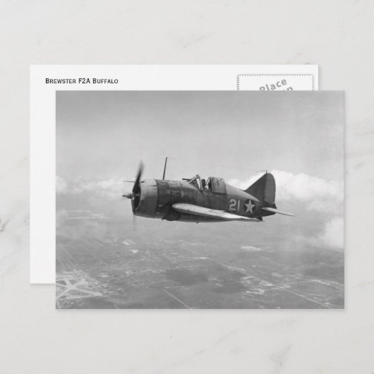 Carte Postale Brewster Buffalo (Devant / Derrière)