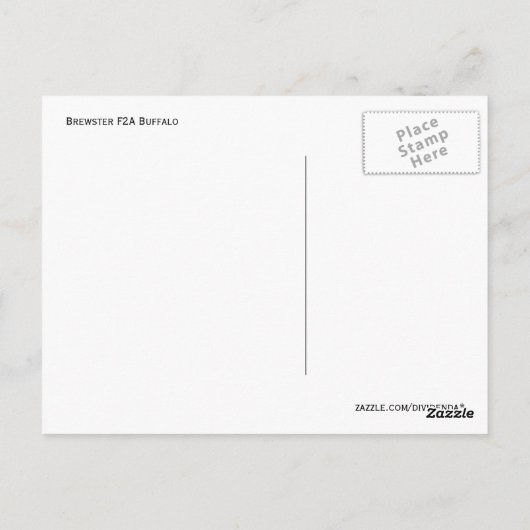 Carte Postale Brewster Buffalo (Dos)