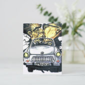 Carte Postale Brezhnev & Honecker, Trabant Car, Berlin (pst. (Debout devant)