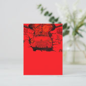 Carte Postale Brezhnev & Honecker, Trabant Car, Berlin - Rouge (Debout devant)