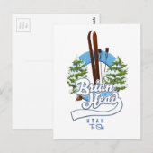 Carte Postale Brian Head Utah pour logo de ski (Devant / Derrière)