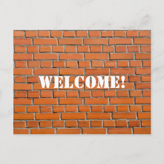 Carte Postale Brick Wall - Bienvenue (Devant)