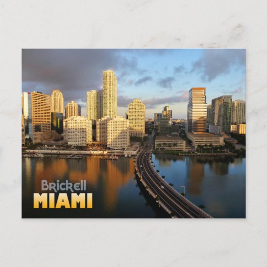 Carte Postale Brickell Skyline à Miami, Floride (Devant)