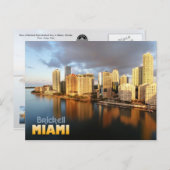 Carte Postale Brickell Skyline à Miami, Floride (Devant / Derrière)