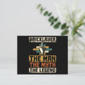 Carte Postale Bricklayer The Man The Myth The Legend (Debout devant)