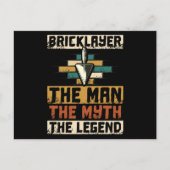 Carte Postale Bricklayer The Man The Myth The Legend (Devant)