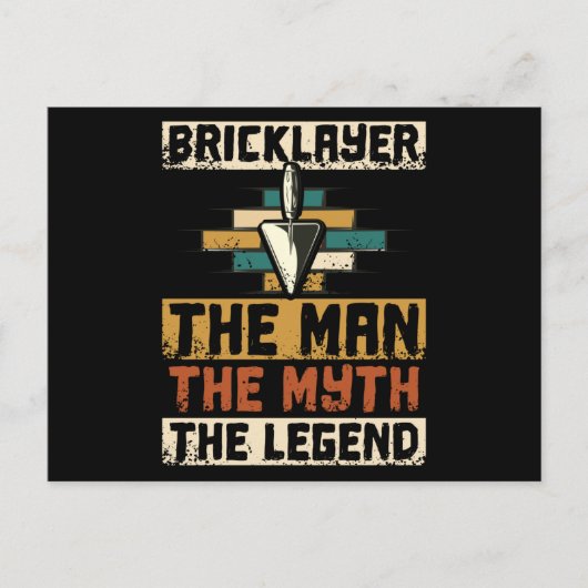 Carte Postale Bricklayer The Man The Myth The Legend (Devant)