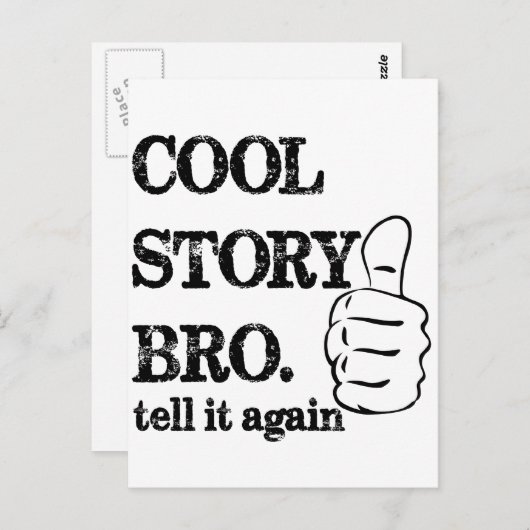 Carte Postale Bricolage histoire raconter à nouveau pouce haut (Devant / Derrière)