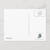 Carte Postale Bridal Shower blue invitation (Dos)