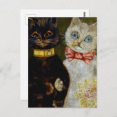 Carte Postale "Bride and Groom" de Louis Wain (Devant / Derrière)