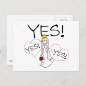 Carte Postale Bride dit Oui (Devant / Derrière)