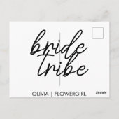 Carte Postale Bride Tribe | Demoiselle d'honneur Fleuriste de ma (Dos)