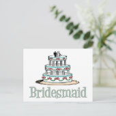 Carte Postale Bridesmaid (gâteau) (Debout devant)