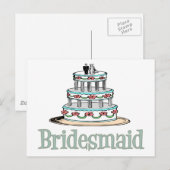 Carte Postale Bridesmaid (gâteau) (Devant / Derrière)