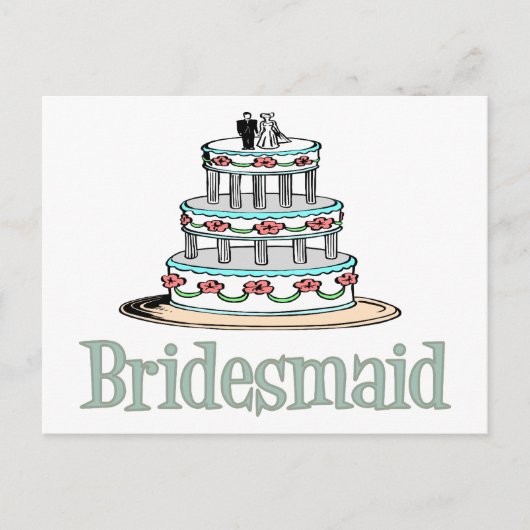 Carte Postale Bridesmaid (gâteau) (Devant)