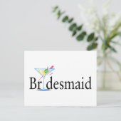 Carte Postale Bridesmaid Martini Black (Debout devant)