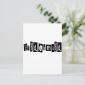Carte Postale Bridesmaid (noir sq) (Debout devant)