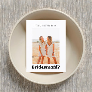 Carte Postale Bridesmaid Proposition Bold Jouer