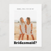 Carte Postale Bridesmaid Proposition Bold Jouer (Devant)