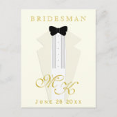 Carte Postale Bridesman Demande Proposition d'une partie de mari (Devant)