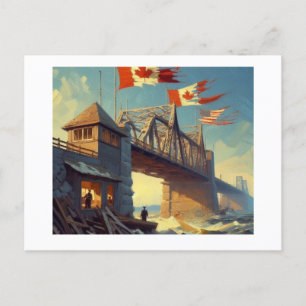 Carte Postale Bridge Canada, États-Unis,