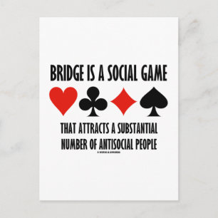 Carte Postale Bridge Est Un Jeu Social Attire Les Personnes Anti