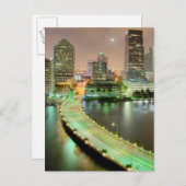 Carte Postale Bridge leads across waterway to downtown (Devant / Derrière)