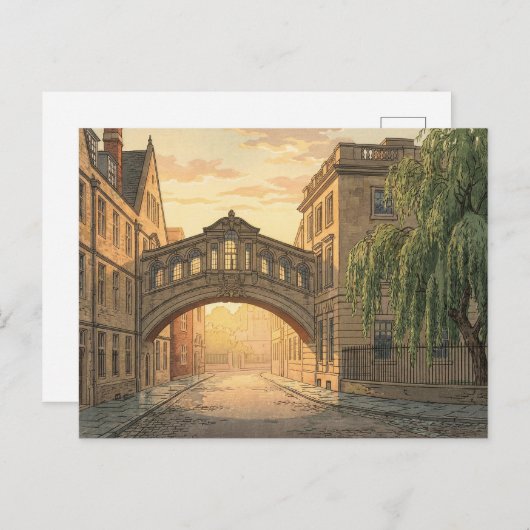 Carte Postale Bridge of Sighs in Oxford University (Devant / Derrière)